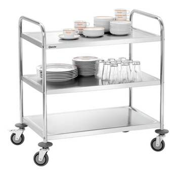 Chariot de service en acier inoxydable à 3 étagères TS301 | BARTSCHER A300073