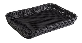 Panier en polypropylène PROFI LINE, rectangulaire, noir, 40x30x5 cm | APS 50908