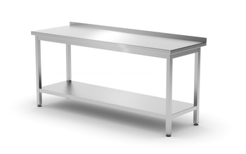 Table de travail adossée avec étagère | HENDI 811504