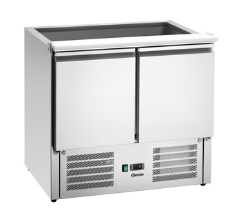 Table réfrigérée à salade 2 portes avec groupe logé en bas 900T2GL | BASTSCHER 200575