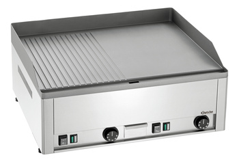 Plaque de cuisson électrique 1/2 rainurée GDP 650E-GR | BARTSCHER 370036