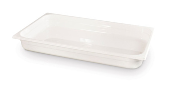 Bac GN 1/1 prof. 6,5 cm en polycarbonate blanc | HENDI 862285