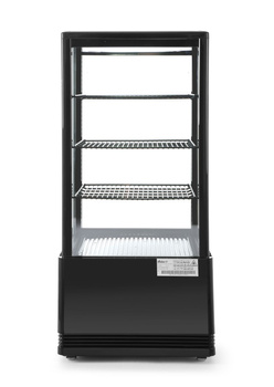 Vitrine réfrigérée 78 l, noire, LED, dégivrage automatique | HENDI 233658