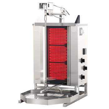 Gyros (kebab) électrique, jusqu’à 30 kg, 3 zones de chauffe, 5,7 kW | POTIS CE3