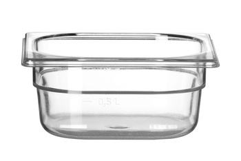 Récipient GN 1/6 prof. 6,5 cm en polycarbonate | HENDI 861738