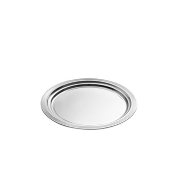 Plateau de banquet CLASSIC rond, en acier inoxydable, 35x1,5 cm | APS 396