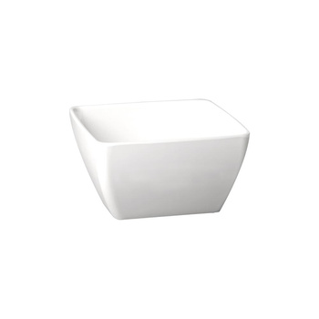 Bol FRIENDLY en PET, blanc, 12,5x12,5x6 cm, 400 ml | APS 79002