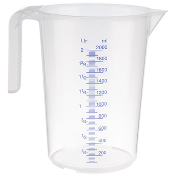 Pichet mesureur STACKABLE, avec graduation de couleur bleue, 2 l | APS 30063