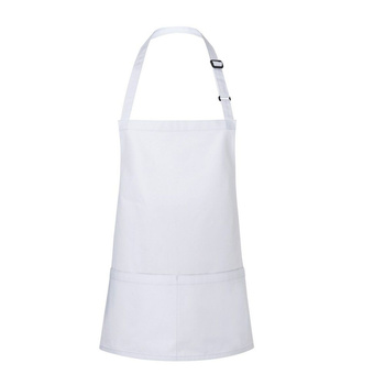Tablier court Basic 75 x 60 cm avec poche et boucle blanc | KARLOWSKY BLS 6-3-Stck