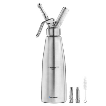 Siphon à crème fouettée en acier, capacité 1 L | FORGAST FG11283