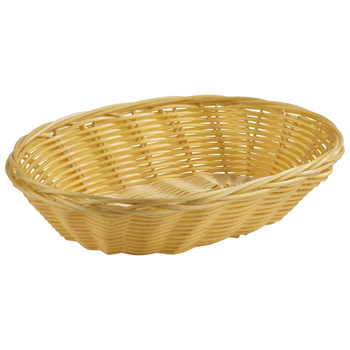 Corbeille à pain ou à fruits, BASIC, ovale, beige clair, 23x15x6 cm | APS 30280