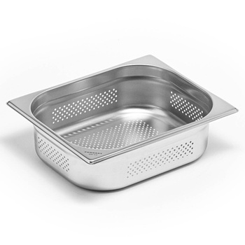 Récipient GN 1/2 6,5 cm perforé en acier inoxydable | FORGAST FG04726V1