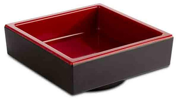 Bol ASIA PLUS, mélamine, noir et rouge, 7,5x7,5x3 cm, 50 ml | APS 15485