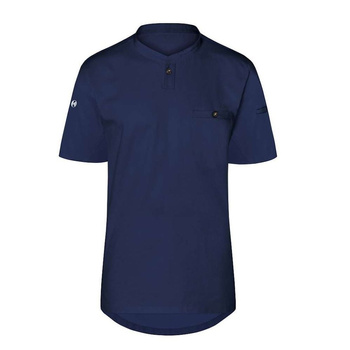 Chemise de cuisine Performance manches courtes bleu marine | KARLOWSKY TM 5-10