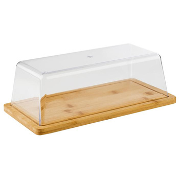 Plateau en bambou avec couvercle en polystyrène, 32x16,5x11 cm | APS 821