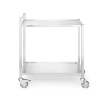 Chariot de service à 2 étagères en acier inoxydable | HENDI 816691