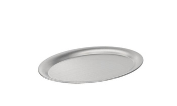 Plateau KAFFEEHAUS ovale, poli, mat, en acier inoxydable, 26,5x19,5x0,5 cm | APS 30112