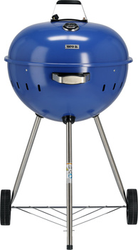 Gril à charbon, rond, Ø 54 cm, bleu | YATO YG-20302