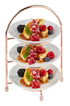 Support de service pour 3 assiettes, cuivre, 18,5x15,5x26 cm | APS 33211