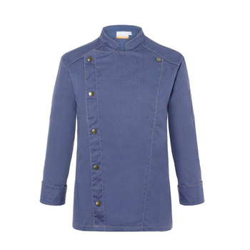 Veste de cuisine homme Jeans-Style bleu vintage | KARLOWSKY JM 24-15