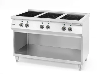 Cuisinière à induction avec 6 zones de cuisson, HENDI, 400V/25500W, 120x70x(H)89 cm | HENDI 237397