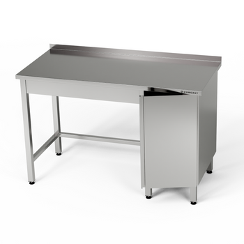 Table de travail inox avec placard 220x70x85 cm | FORGAST