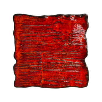 Assiette plate rectangulaire Moku rubis 30 x 30 cm | KERA CERAMIKA16.5/C.RUB