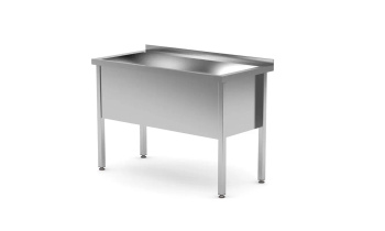 Bac en acier inoxydable 1 cuve, 120x60x85 cm | HENDI 813430