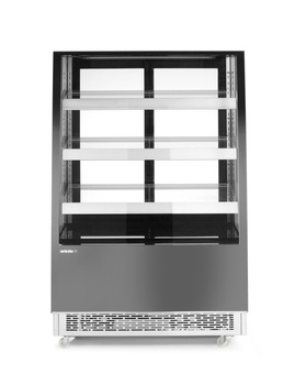 Vitrine réfrigérée à 3 étagères, 500 l, LED, noire, refroidissement dynamique | ARKTIC 233443