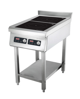 Cuisine à induction 2 zones avec soubassement, 2x3,5 kW, 400 V | FORGAST FG09036