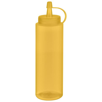 Distributeur pour sauces froides avec bouchon, jaune transparent, lot de 6 pièces, 260 ml | APS 93251