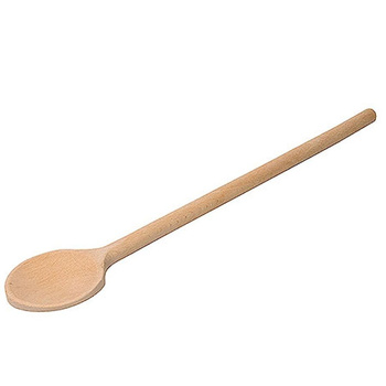 Cuillère en bois ronde pour poêles en téflon, longueur 40 cm | CONTACTO 833/040