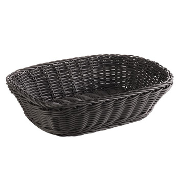 Panier à pain en polypropylène, rectangulaire, noir, 26,5x19x7 cm | APS 50702