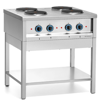 Cuisinière professionnelle électrique à 4 plaques, 10,4 kW | FORGAST FG09440