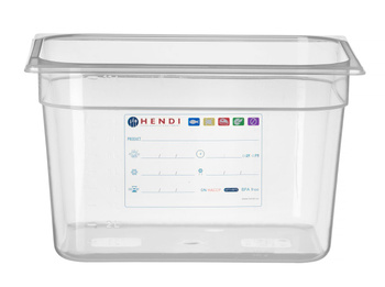 Récipient GN 1/2 prof. 20 cm en polypropylène HACCP | HENDI 880159