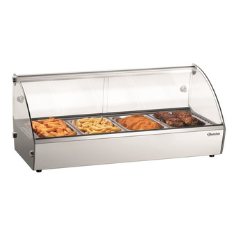 Vitrine chauffante de comptoir R4 4x1/3 GN | BARTSCHER 305058