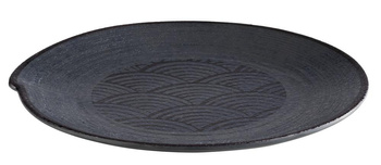 Assiette DARK WAVE, en mélamine, noire, 27x2,5 cm | APS 84909