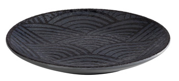Assiette DARK WAVE, en mélamine, noire, 14,5x1,5 cm | APS 84907