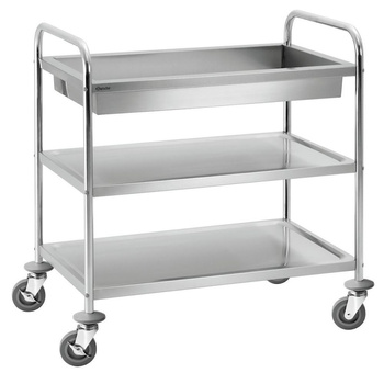 Chariot de service en acier inoxydable à 3 étagères TS200-M1 | BARTSCHER A300056