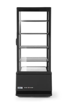 Vitrine réfrigérée 98 l, noire, LED, 2-6°C | HENDI 233269