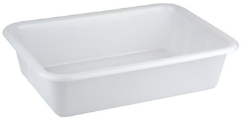 Conteneur rectangulaire en polyéthylène, blanc, 61,5x43x15,5 cm, 25 l | APS 11940
