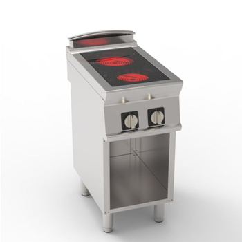 Cuisinière vitrocéramique 2‑foyers | TECNOINOX 716017