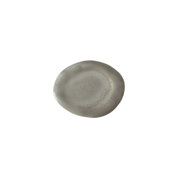 Assiette plate avec bord Galet dolomite 19 x 16 cm | KERA CERAMIKA 19.1/C.DOL