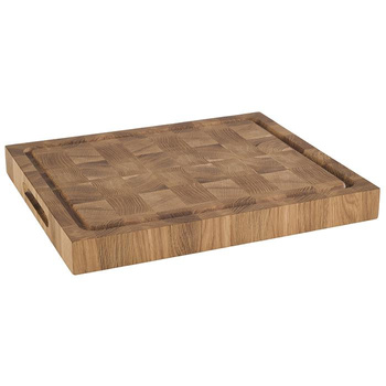 Planche de service OKLA en bois de chêne, brune, 38x32x4,5 cm | APS 807