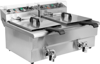 Friteuse électrique à 2 cuves avec robinets de vidange 2x12 L | YATO YG-04634