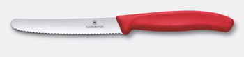 Couteau à tomates Swiss Classic, lame dentelée, rouge, lame 11 cm | VICTORINOX 6.7831.C1