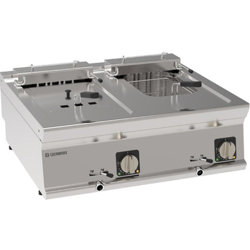Friteuse électrique à 2 cuves - capacité 2x8 L | TECNOINOX 716051
