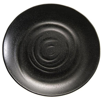 Plateau rond ZEN, en mélamine, noir, 28x3 cm | APS 83941