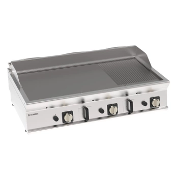 Plaque grill gaz lisse sur pied 120 cm | TECNOINOX 713155