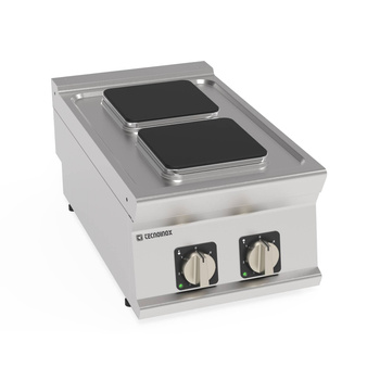 Cuisinière de restauration électrique de comptoir 2 plaques carrées 22x22 cm | TECNOINOX 716005